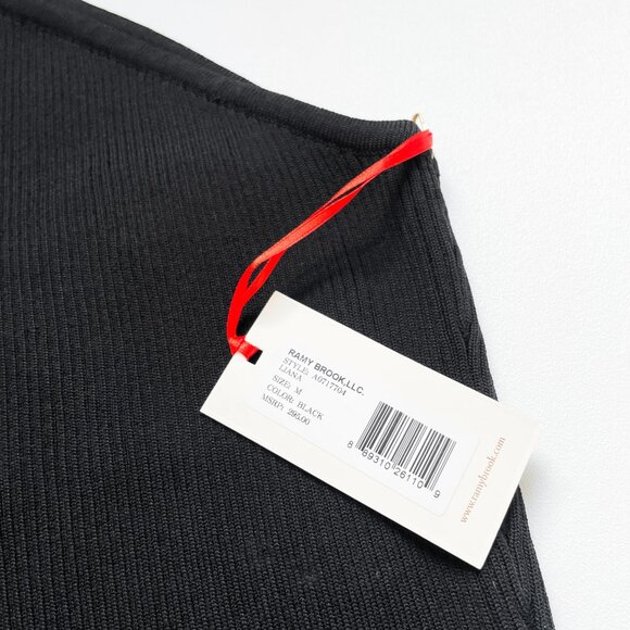 Ramy Brook Liana One Shoulder Top Black Size Medium NEW NWT - Picture 6 of 10
